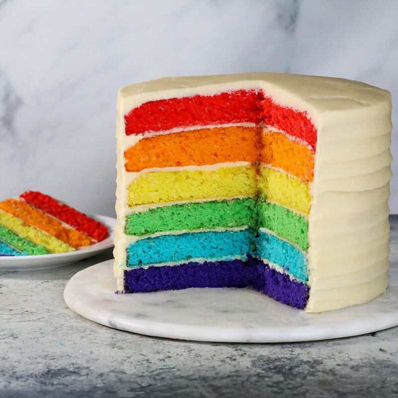 How To Make A Gradient Rainbow Cake  Boston Mamas