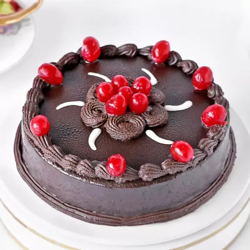 Moist Chocolate Brownie Cake with Cherry Filling Stock Photo - Image of  glaze, brownie: 175811738